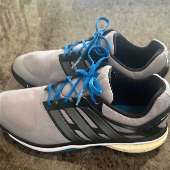 adidas Men's Golf Shoes in Gray and Blue - Picture 4 of 6